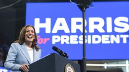 ARCHIVO - La vicepresidenta Kamala Harris durante un evento de campaña el 30 de julio de 2024 en Atlanta. (AP Foto/John Bazemore, Archivo)