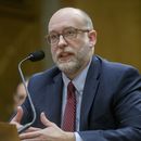 Russell Vought, el nominado del presidente electo Donald Trump para dirigir la Oficina de Administración y Presupuesto de la Casa Blanca, durante una audiencia de confirmación en el Capitolio, el miércoles 15 de enero de 2025, en Washington. (AP Foto/Rod Lamkey, Jr.)