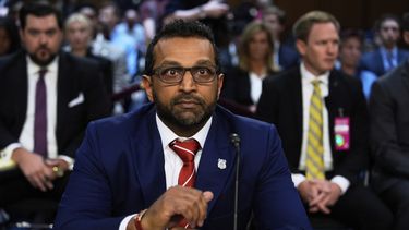 El director del FBI Kash Patel ante la Comisión de Asuntos Jurídicos del Senado en el Congreso en Washington el 16 de septiembre del 2025. (AP foto/Julia Demaree Nikhinson)