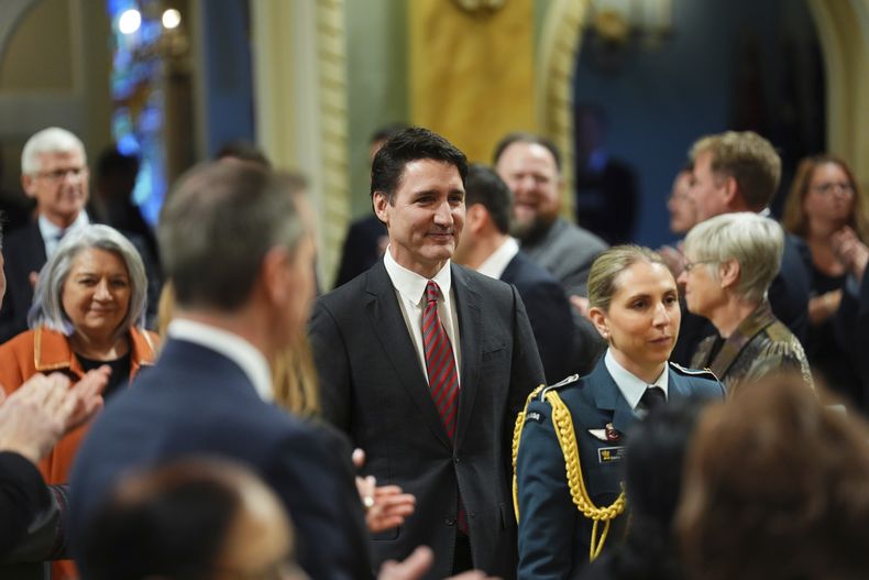 El primer ministro canadiense Justin Trudeau en Ottawa, Ontario, Canadá, el 20 de diciembre del 2024. (Sean Kilpatrick /The Canadian Press via AP)