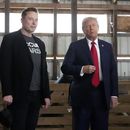 De izquierda a derecha: el director general de Tesla y SpaceX, Elon Musk; el candidato presidencial republicano, el expresidente Donald Trump; y el candidato republicano a la vicepresidencia, el senador JD Vance, republicano por Ohio, asisten a un acto de campaña en el Butler Farm Show, el sábado 5 de octubre de 2024, en Butler, Pensilvania (Foto AP/Alex Brandon).