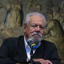 El autor mexicano Gonzalo Celorio, ganador del Premio Cervantes 2025, asiste a una conferencia en la Ciudad de México el martes 4 de noviembre de 2025. (Foto AP/Berenice Bautista)