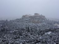 tormenta de nieve cubre atenas, islas griegas y a estambul