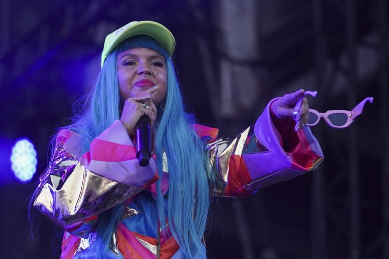 ARCHIVO - Li Saumet de Astropical durante su presentación en la 25ª edición del festival de música Vive Latino en la Ciudad de México, el domingo 16 de marzo de 2025. (Foto AP/Aurea Del Rosario, archivo)