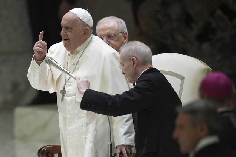 El papa Francisco en una ceremonia en el Vaticano el 4 de enero del 2025. (AP foto/Alessandra Tarantino)