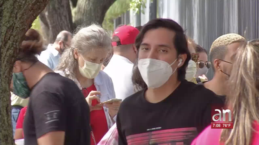 largas filas en centros de pruebas de coronavirus en el condado miami-dade