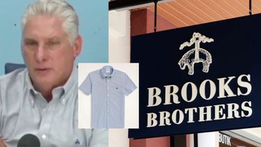 diaz-canel culpa al embargo por los apagones en cuba llevando  costosa camisa de una marca newyorkina