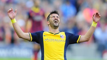 americateve | David Villa festeja la conquista de la liga espa&ntilde;ola por parte de Atl&eacute;tico de Madrid tras empatar 1-1 con Barcelona el 17 de mayo del 2014 en Barcelona. Villa firm&oacute; para jugar por tres a&ntilde;os con un nuevo equipo de la MLS estadou