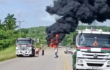 Camión cisterna que trasladaba combustible de la base de supertanqueros de Matanzas a La Habana explotó en Vía Blanca