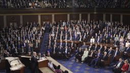 El primer ministro de Israel, Benjamin Netanyahu, habla en un pleno del Congreso estadounidense en el Capitolio en Washington, el miércoles 24 de julio de 2024. (AP Foto/J. Scott Applewhite)