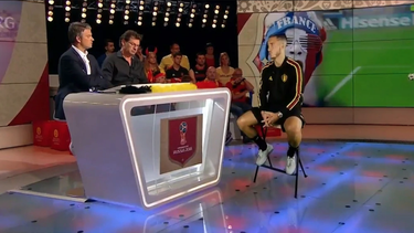 asombroso: hazard aparecio en un estudio en belgica minutos despues de jugar en rusia