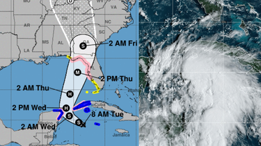 occidente de cuba sera azotado por posible ciclon tropical en las proximas horas. la costa oeste de florida en alerta