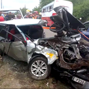 Ómnibus de Transgaviota destroza un auto en  Camajuaní, Villa Clara dejando un muerto y varios heridos