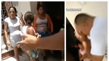 desalojo de una cubana con dos hijos de local de la empresa electrica en villa clara