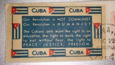 el sello postal que publico castro en 1959 y jamas se volvio a ver