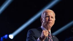 El presidente Joe Biden durante un evento de campaña en Blue Pell, Pensilvania, el viernes 5 de enero de 2024. (AP Foto/Stephanie Scarbrough)