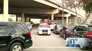 24 horas continuas de presencia policial en  overtown, miami
