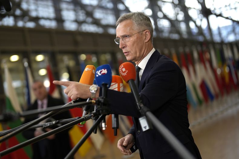 El secretario general de la OTAN Jens Stoltenberg en Bruselas el 14 de noviembre de 2023. (Foto AP/Virginia Mayo)