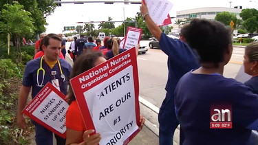 enfermeros de miami se lanzan a huelga por mejores condiciones laborales