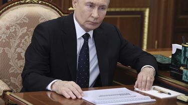 El presidente ruso Vladimir Putin en Moscú el 13 de agosto del 2025. (Vyacheslav Prokofyev, Sputnik, Kremlin Pool Photo via AP)