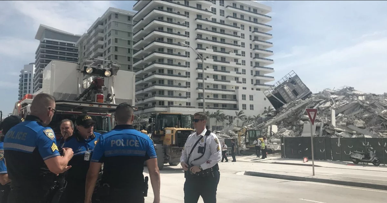 Miami Beach POlice derrumbe