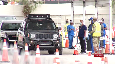 abren uno de los centros de pruebas de coronavirus mas grande del sur de la florida en miami-dade