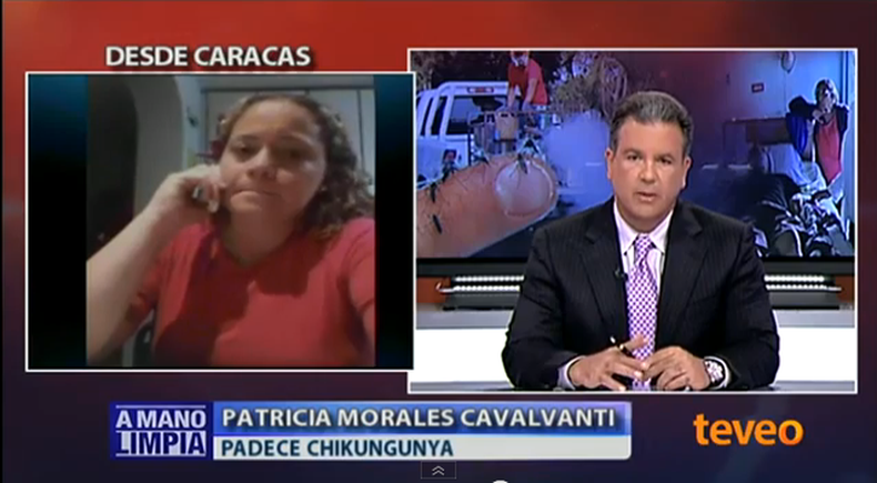 Habla en exclusiva, para el programa A mano Limpia, en América TV, desde Venezuela, Patricia Morales, quien padece el virus de Chikungunya, diagnostica el día martes de esta semana. (Vea el video)