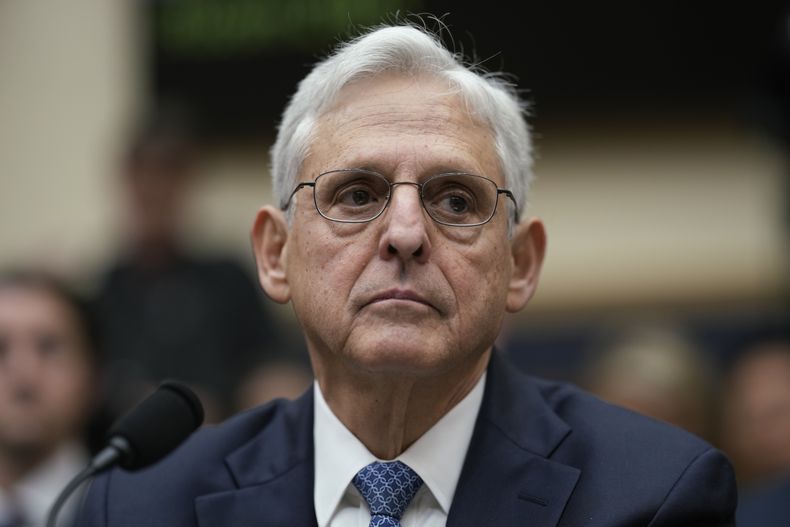 El secretario de Justicia de EEUU, Merrick Garland, comparece ante una audiencia de la Cámara de Representantes, el 20 de septiembre de 2023, en el Capitolio, en Washington. (Foto AP/J. Scott Applewhite, Archivo)