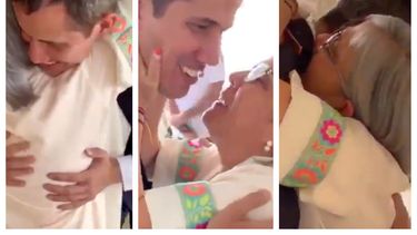 el emotivo reencuentro de juan guaido con su madre tras llegar a caracas
