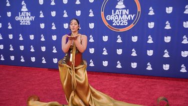 Fariana llega a los Latin Grammy 2025 el jueves 13 de noviembre de 2025 en el MGM Grand de Las Vegas. (Foto AP/John Locher)