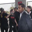 A$AP Rocky llega a la corte para su juicio el martes 18 de febrero de 2025, en Los Ángeles. (Foto AP/Damian Dovarganes)
