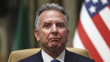 ARCHIVO - El enviado de EEUU para Oriente Medio, Steve Witkoff, durante una visita oficial en Riad, Arabia Saudí, el 18 de febrero de 2025. (Evelyn Hockstein/Pool Photo vía AP)