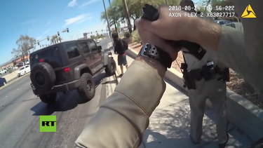 asi abatio la policia a un hombre que habia apunalado a dos mujeres en las vegas
