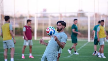 El jugador iraní Alireza Jahanbakhsh durante un entrenamiento de la selección, en Antalya, Turquía, el martes 2 de junioo de 2026, previo al Mundial 2026.. (AP Foto/Khalil Hamra)