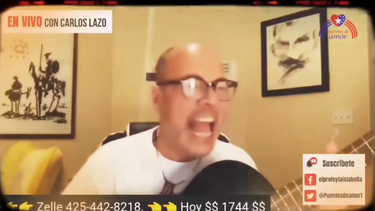 profesor carlos lazo fuera de control mientras pedia dinero en un facebook live desde su casa
