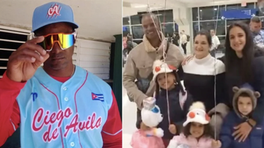 expelotero cubano yorelvis charles llega a ee.uu. junto a su familia gracias al parole humanitario