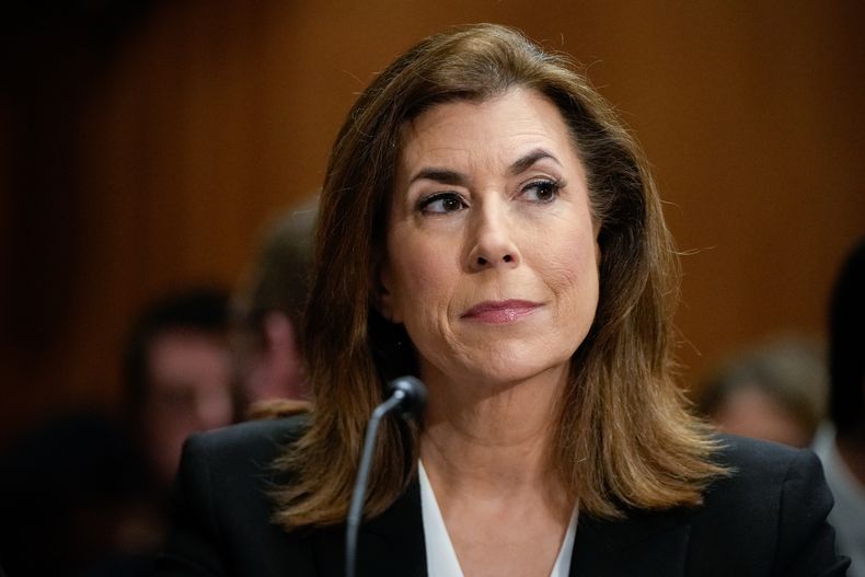Tammy Bruce en el Congreso en Washington el 19 de noviembre del 2025. (AP foto/Julia Demaree Nikhinson)
