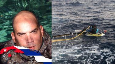 en cuidados intensivos cubano  que llego a los cayos de la florida en un windsurf