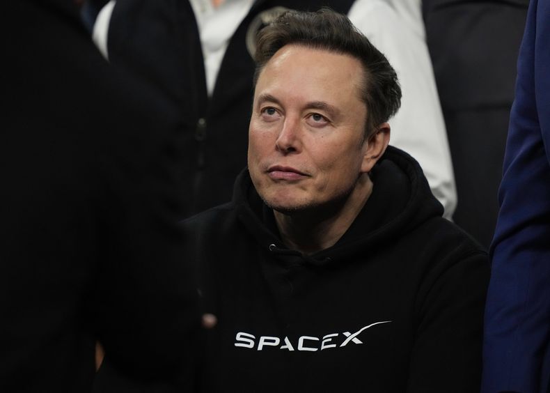 ARCHIVO - Elon Musk asiste a la final del campeonato de lucha de la NCAA, el sábado 22 de marzo de 2025, en Filadelfia. (AP Foto/Matt Rourke, Archivo)