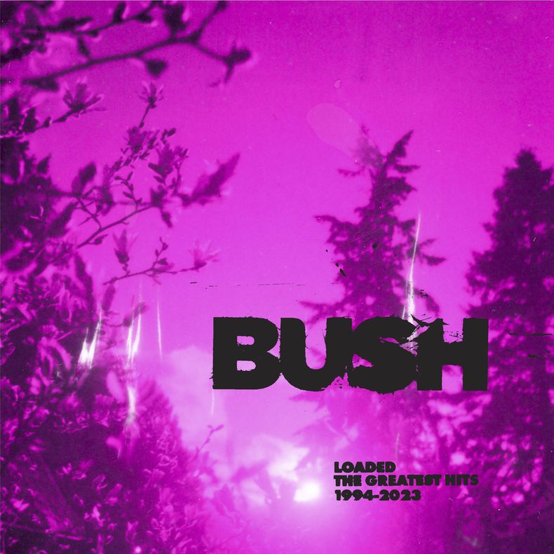 En esta imagen proporicionada por Round Hill Records, la portada de Loaded: The Greatest Hits 1994-2023 una colección de 21 grandes éxitos de Bush. (Round Hill Records via AP)