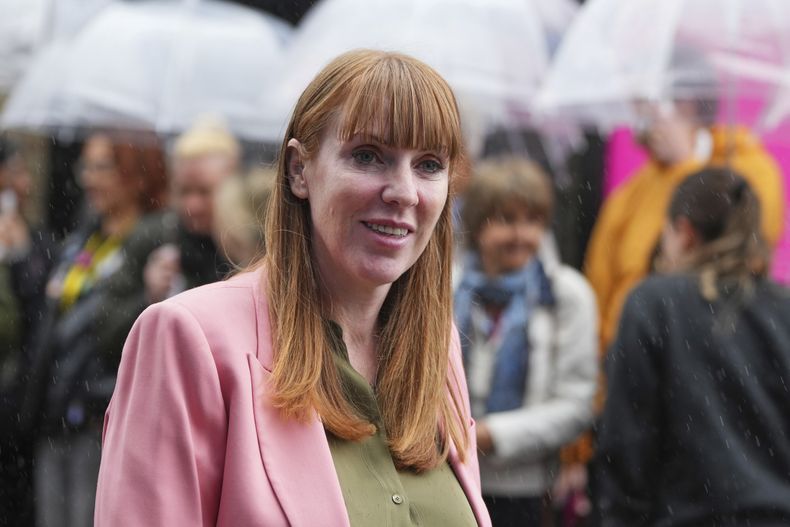 ARCHIVO - Angela Rayner, vice primera ministra de Reino Unido, asiste al festival South by SouthWest London (SXSW London), en Shoreditch, Londres, el 5 de junio de 2025. (AP Foto/Kirsty Wigglesworth, Pool, archivo)