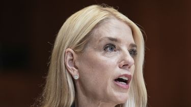 La secretaria de Justicia estadounidense Pam Bondi en el Congreso en Washington el 25 de junio del 2025. (AP foto/Mariam Zuhaib)