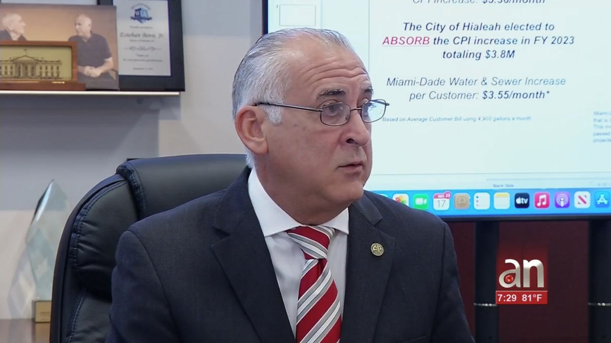 Alcalde de Hialeah habla sobre el incremento delas tarifas de agua y
