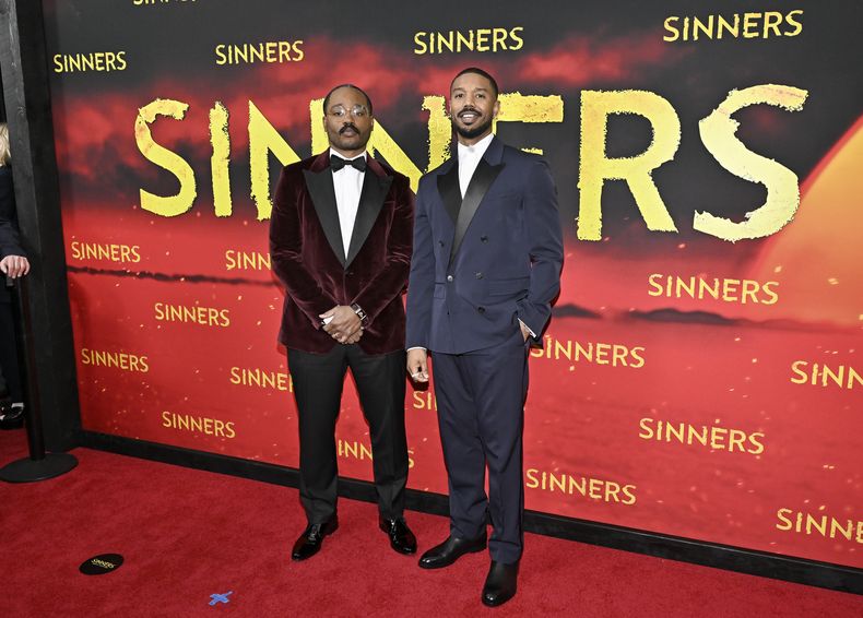 El director Ryan Coogler, a la izquierda, y el actor Michael B. Jordan asisten al estreno de Sinners en AMC Lincoln Square el jueves 3 de abril de 2025, en Nueva York. (Foto Evan Agostini/Invision/AP)