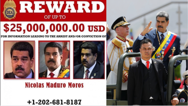 eeuu aumento a 25 millones de dolares la recompensa por la captura de nicolas maduro y diosdado cabello