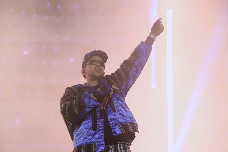 De La Ghetto se presenta durante el festival de música Coca-Cola Flow Fest en la Ciudad de México, el domingo 23 de noviembre de 2025. (Foto AP/Ginnette Riquelme)