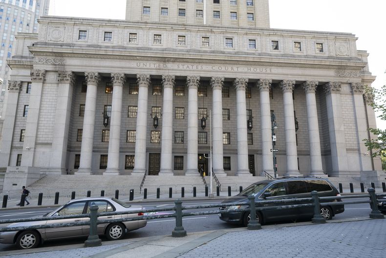 ARCHIVO - El Palacio de Justicia de los Estados Unidos Thurgood Marshall en Foley Square, el 7 de octubre de 2020, en Nueva York. (Foto AP/Mark Lennihan, archivo)