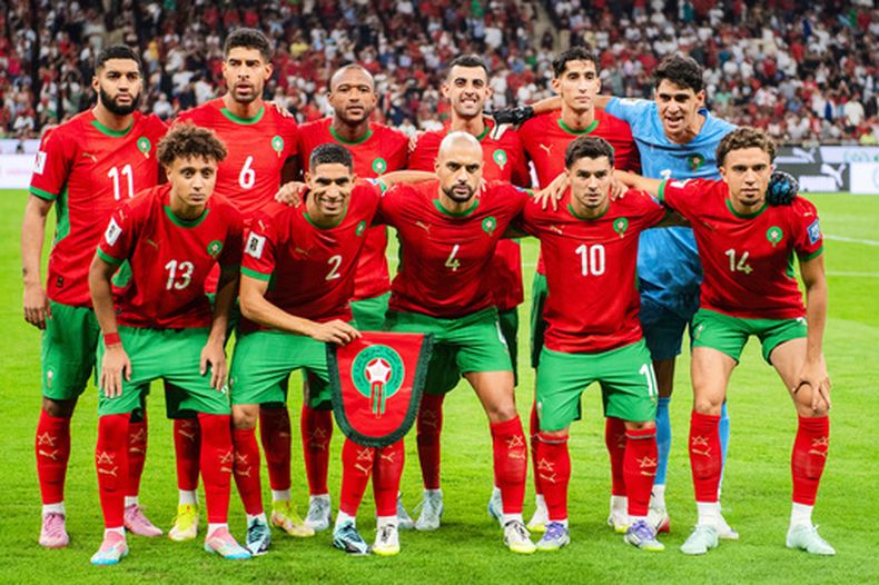 ARCHIVO - La selección de Marruecos posa para una foto de cara a su partido de la eliminatoria mundialista ante Níger en Rabat, el viernes 5 de septiembre de 2025 (AP Foto, archivo)