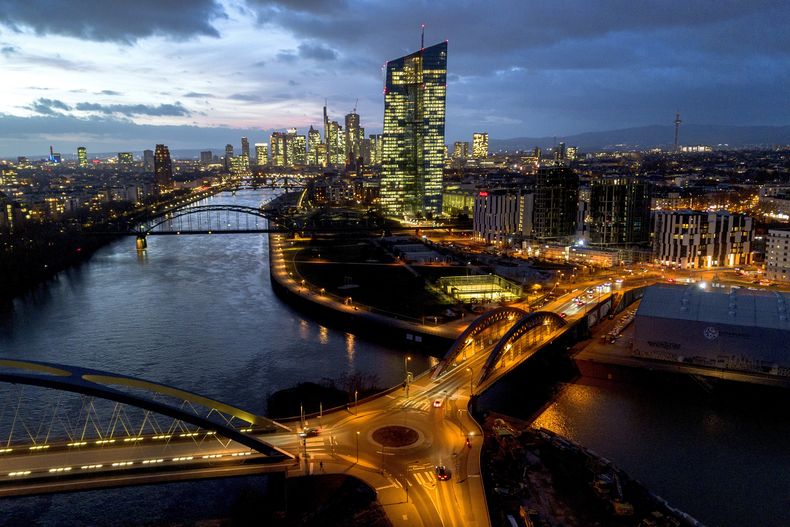 El Banco Central Europeo en Fráncfort, Alemania, el 24 de enero del 2024. (AP foto/Michael Probst)