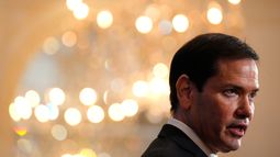 El secretario de Estado de Estados Unidos, Marco Rubio, habla con los medios tras reunirse con el ministro de Exteriores de Rusia, Seguéi Lavrov, el miércoles 23 de septiembre de 2026, en Nueva York. (AP Foto/Yuki Iwamura)